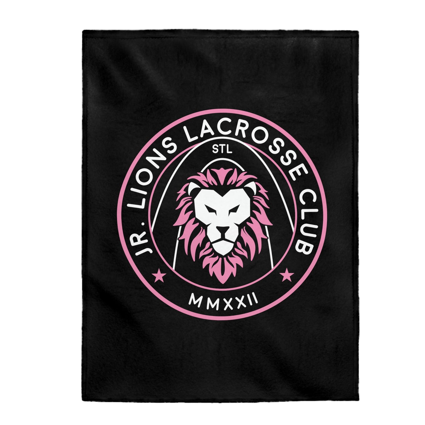 Jr. Lions Lacrosse Velveteen Plush Blanket