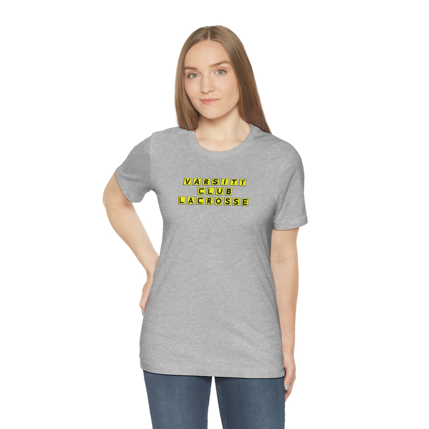 Adult Varsity Club Lacrosse Bella + Canvas Short Sleeve Cotton Tee - Waffle