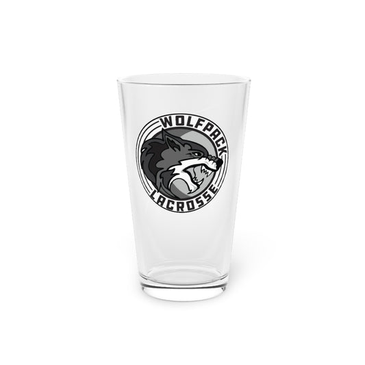 Wolfpack Lacrosse Pint Glass