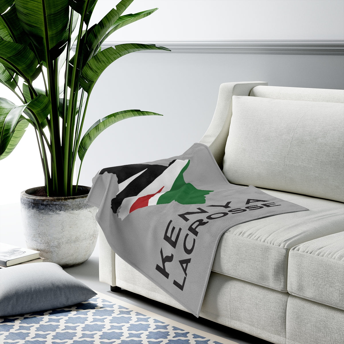 Kenya Lacrosse Velveteen Plush Blanket