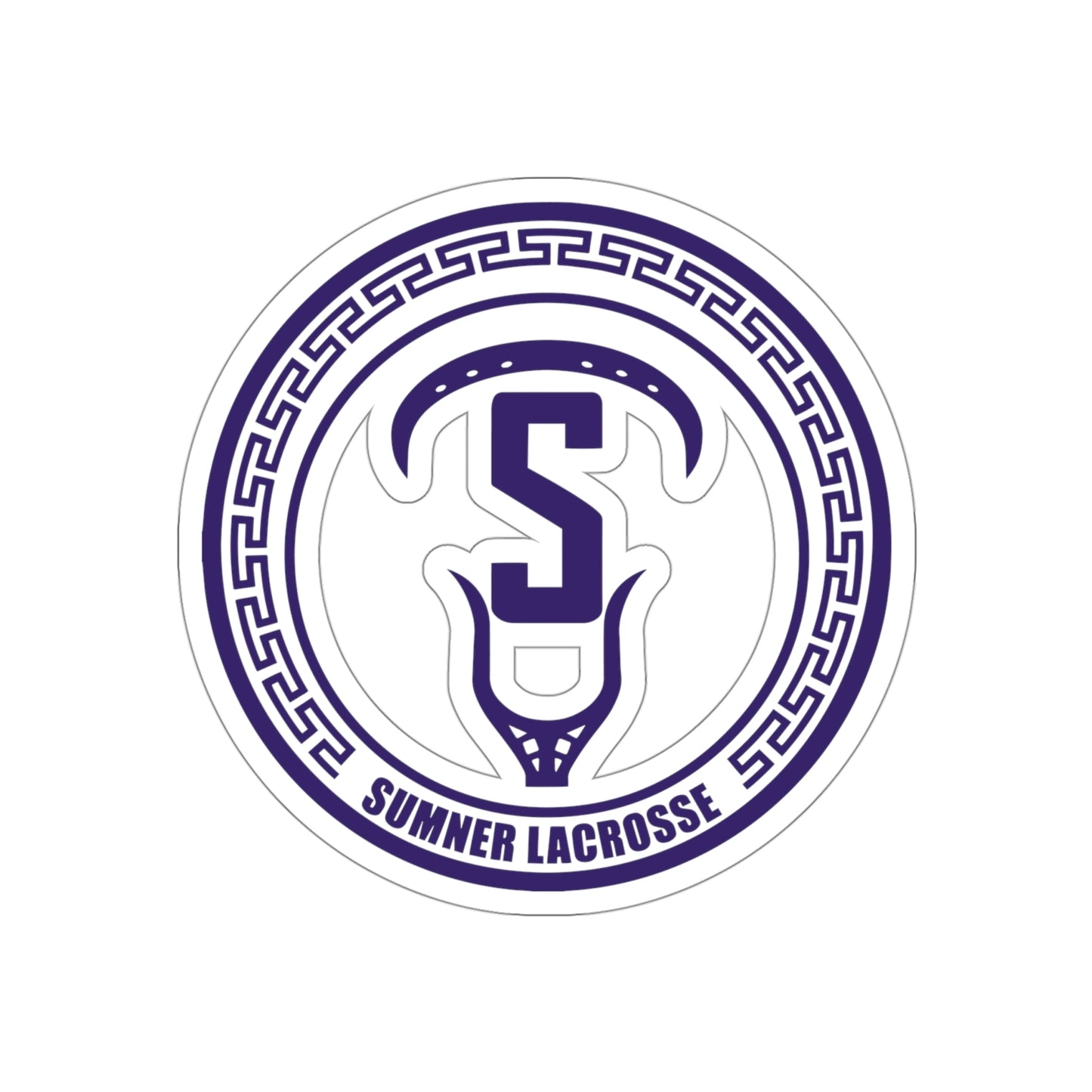 Sumner Spartans Lacrosse Die-Cut Stickers