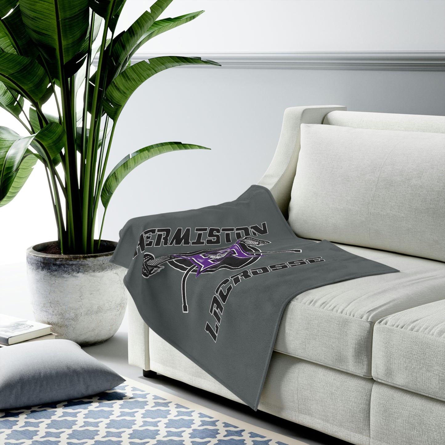 Hermiston Lacrosse Velveteen Plush Blanket