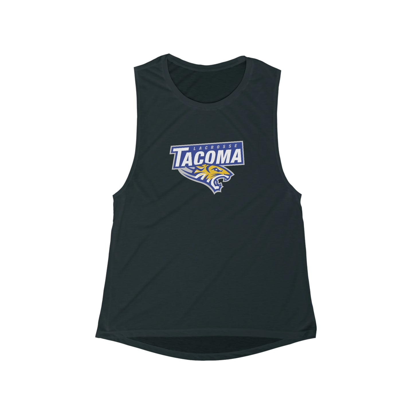 Women's Tacoma Tigers Lacrosse Bella + Canvas Flowy Scoop Muscle Tank