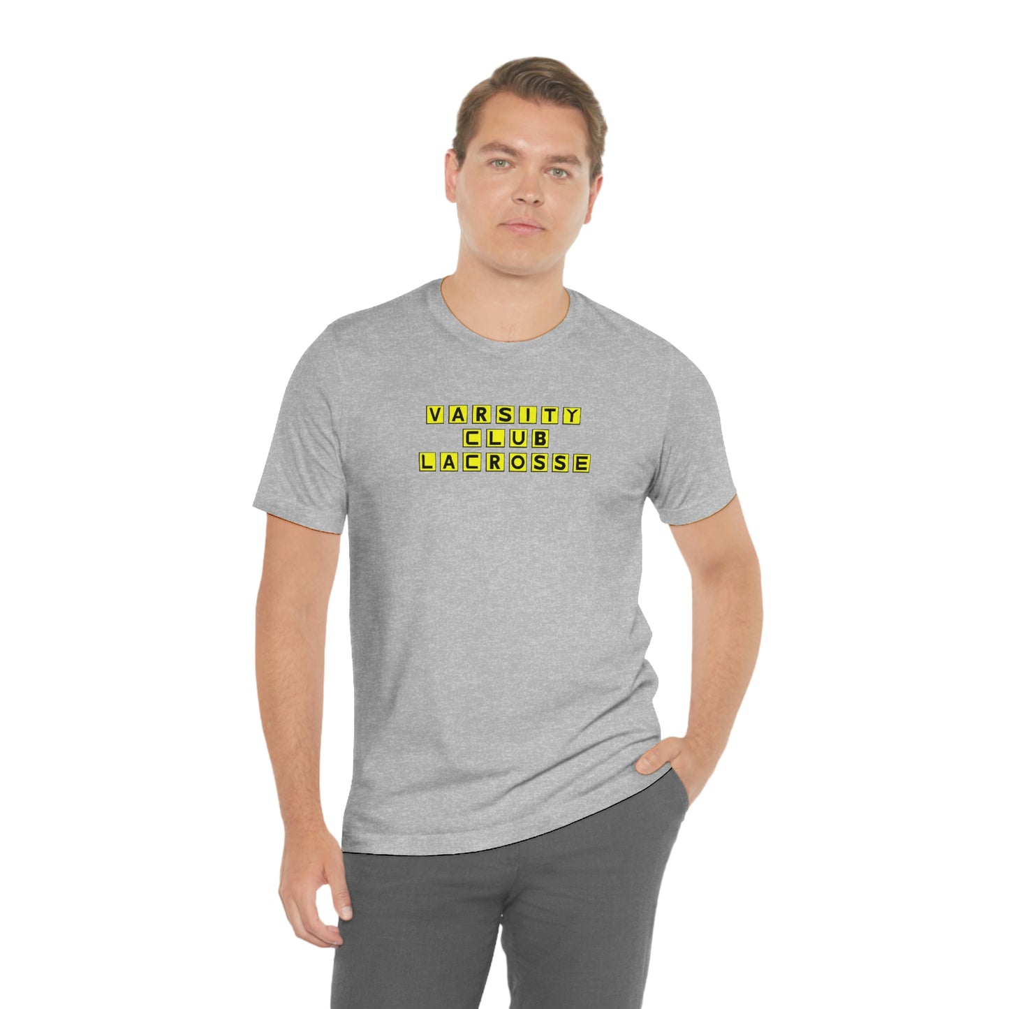 Adult Varsity Club Lacrosse Bella + Canvas Short Sleeve Cotton Tee - Waffle