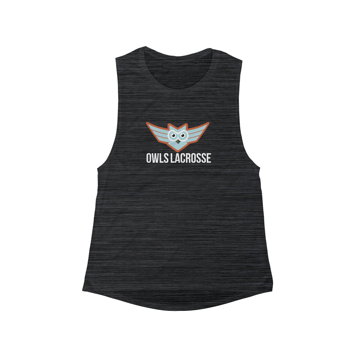 Women's OWLS Lacrosse Bella + Canvas Flowy Scoop Muscle Tank