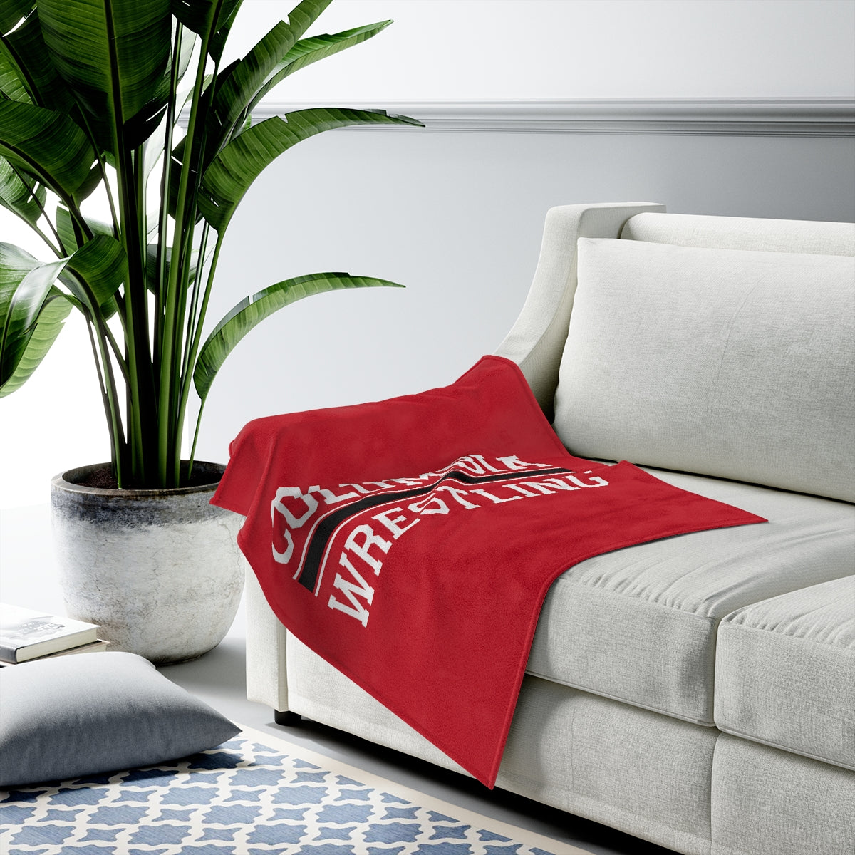 Columbia Wrestling Velveteen Plush Blanket