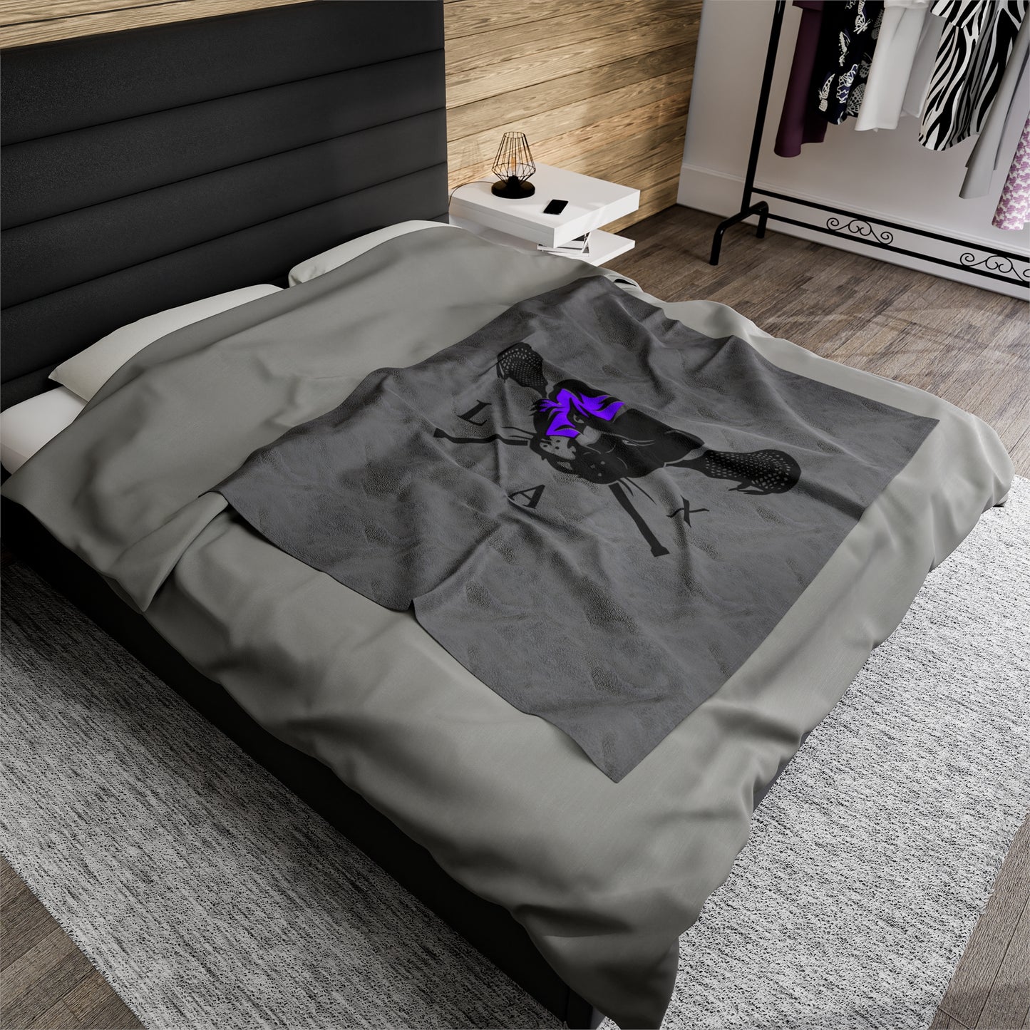 LaxCats Velveteen Plush Blanket