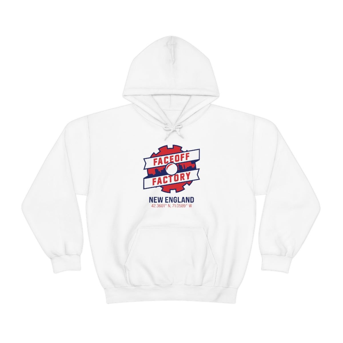 Adult Faceoff Factory Gildan Heavy Blend™ Hooded Sweatshirt - New England