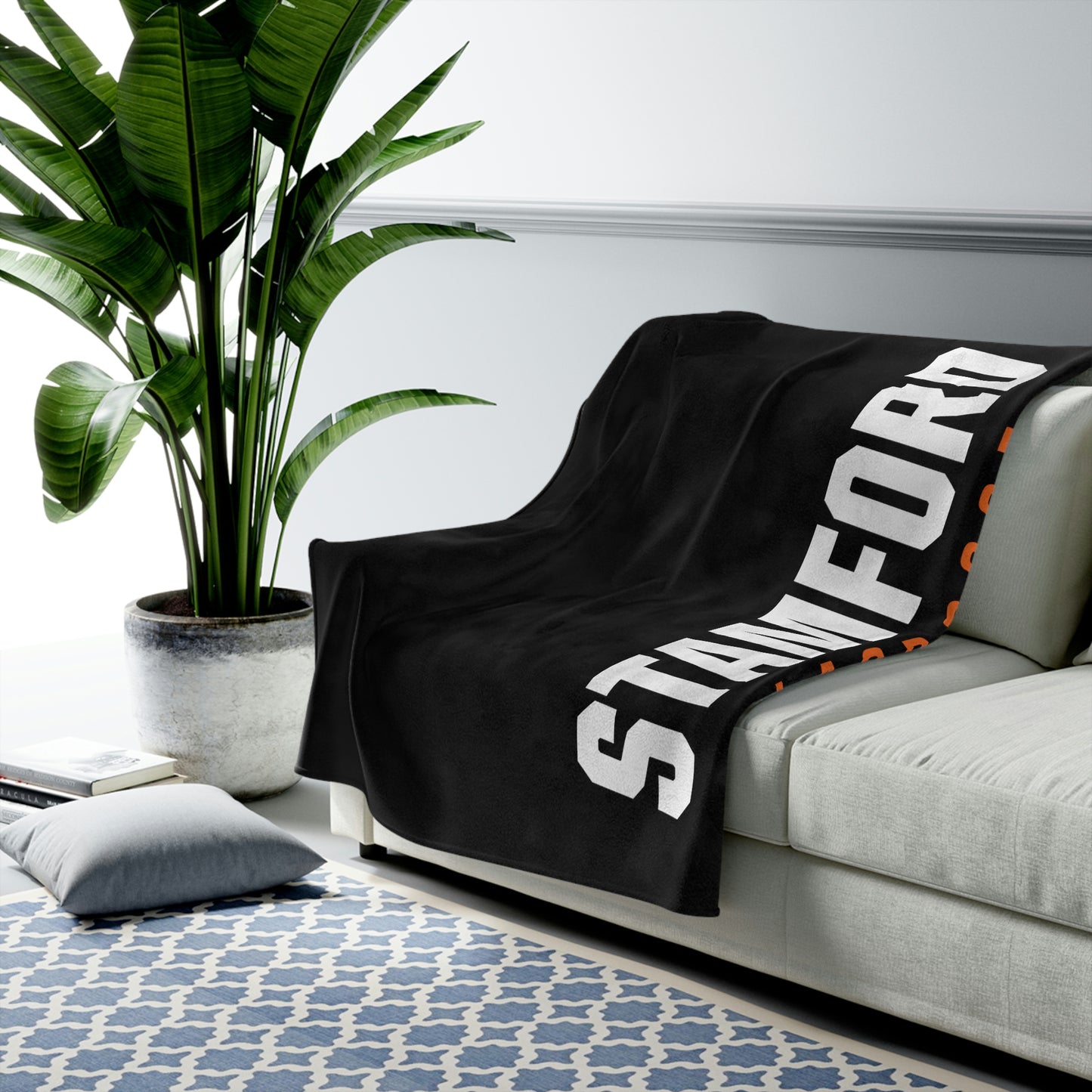 Stamford Lacrosse Velveteen Plush Blanket