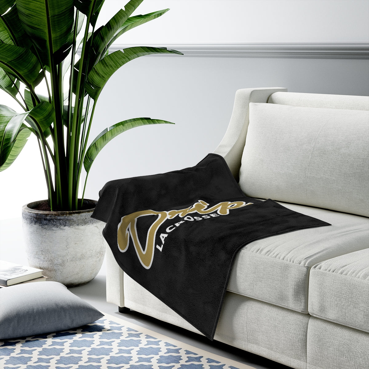 Drip Lacrosse Velveteen Plush Blanket