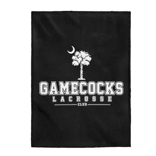 Gamecocks Lacrosse Velveteen Plush Blanket