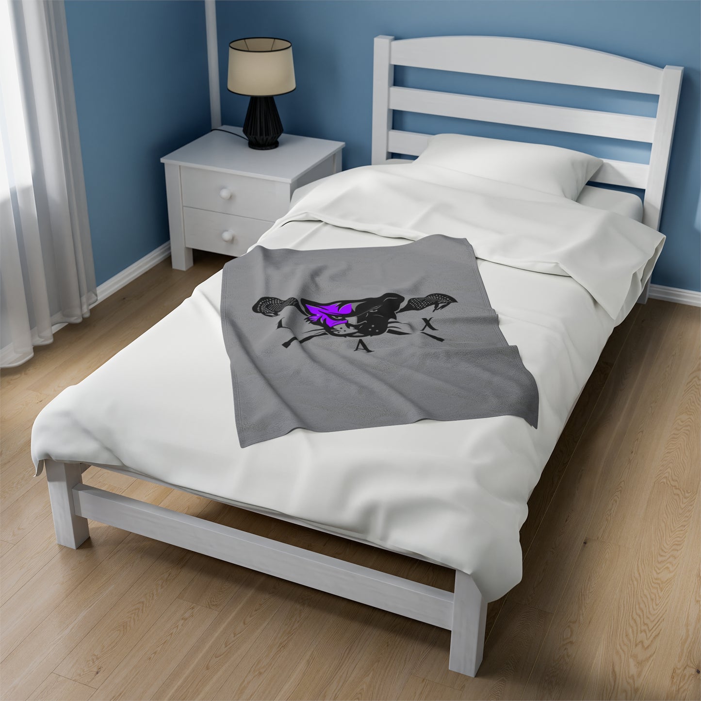 LaxCats Velveteen Plush Blanket
