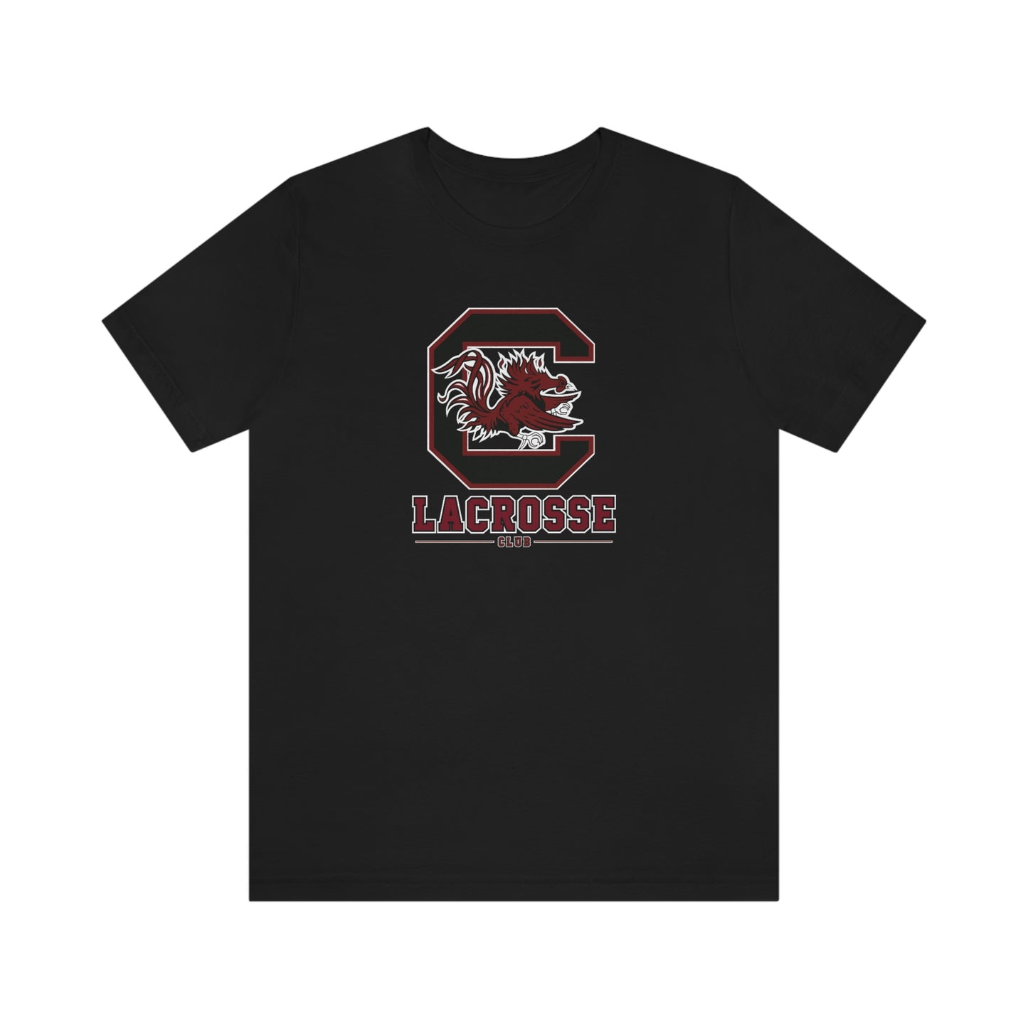 Adult Gamecocks Lacrosse Bella + Canvas Short Sleeve Cotton Tee