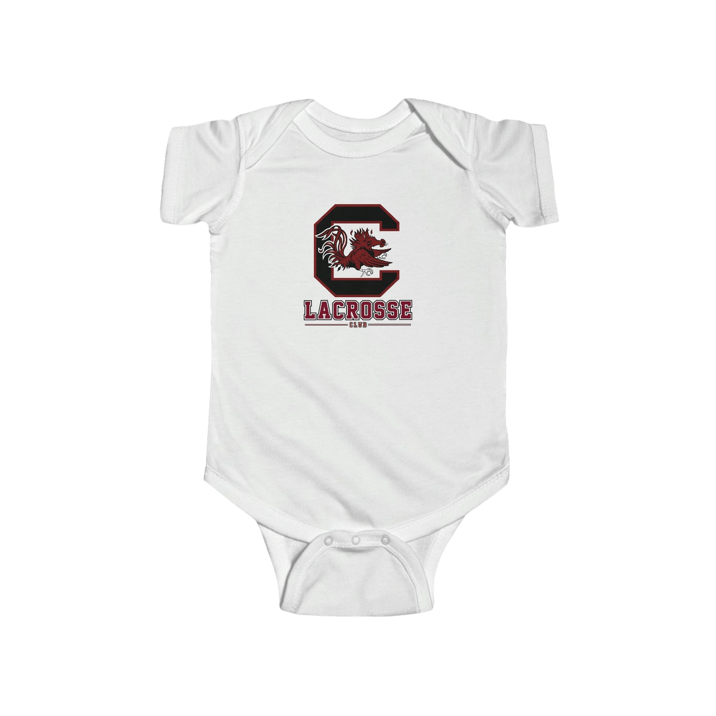 Infant Gamecocks Lacrosse Rabbit Skins Onesie