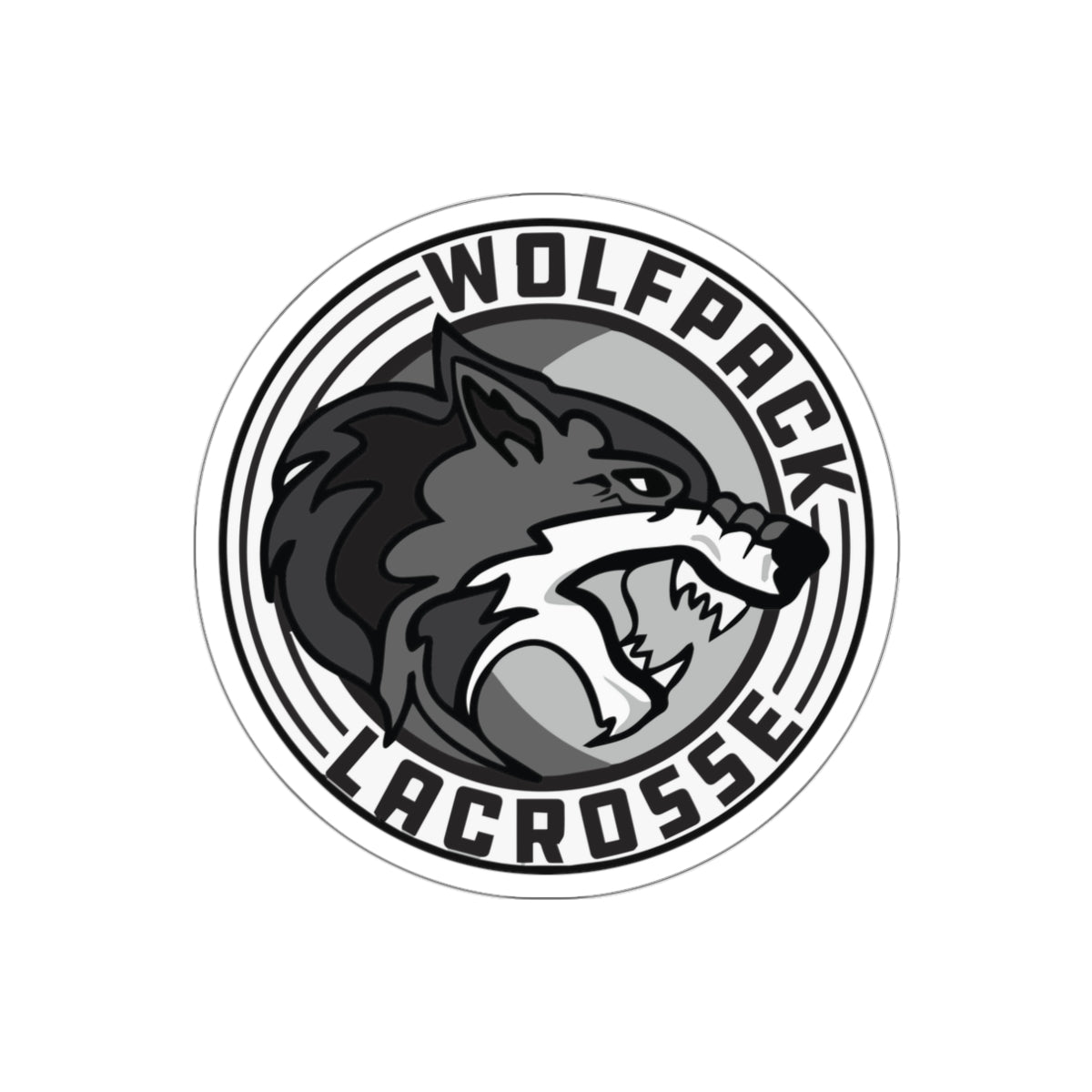Wolfpack Lacrosse Die-Cut Sticker