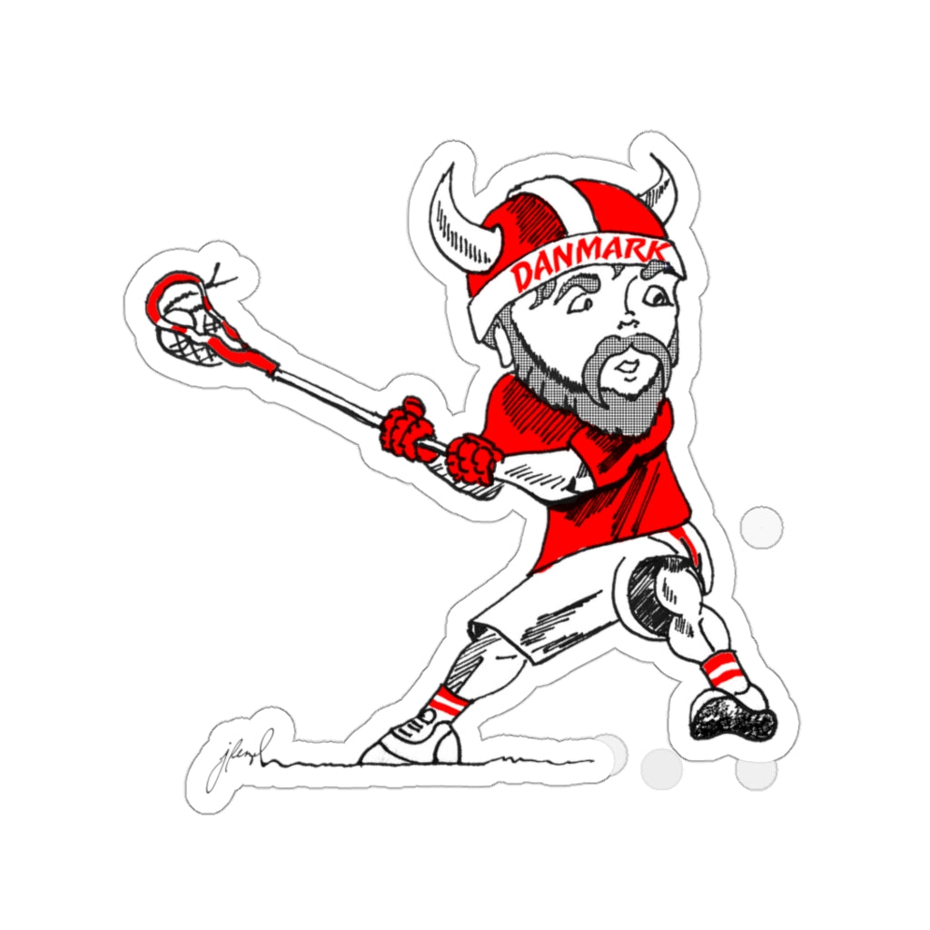Danish Lacrosse Die-Cut Stickers