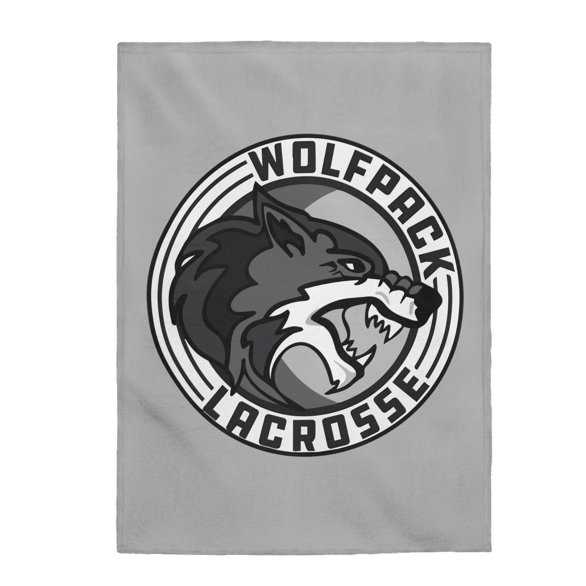 Wolfpack Lacrosse Velveteen Plush Blanket