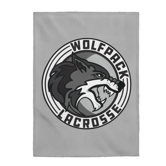 Wolfpack Lacrosse Velveteen Plush Blanket