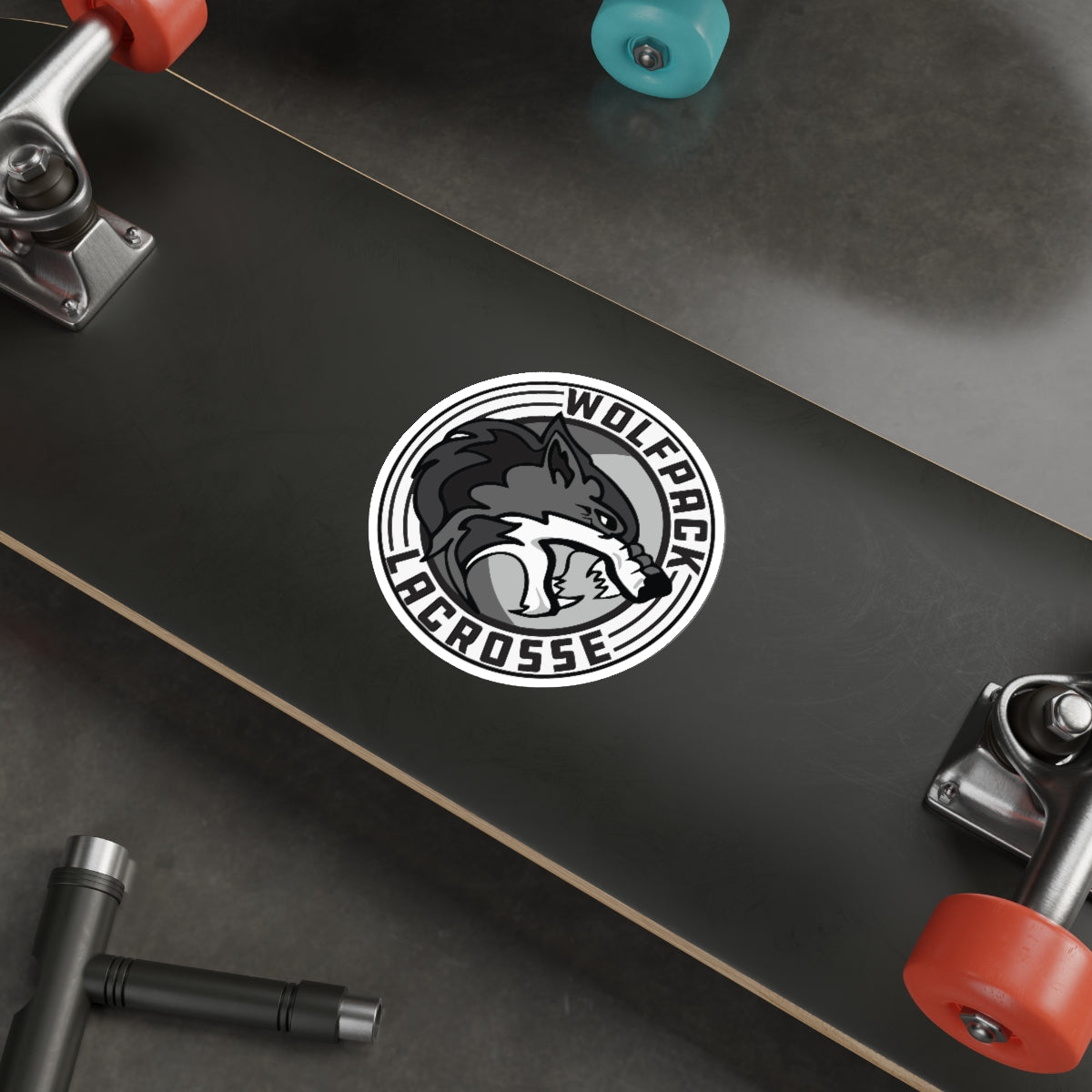 Wolfpack Lacrosse Die-Cut Sticker
