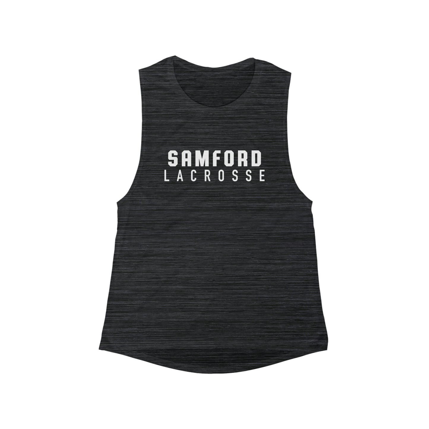 Women's Samford Lacrosse Bella + Canvas Flowy Scoop Muscle Tank