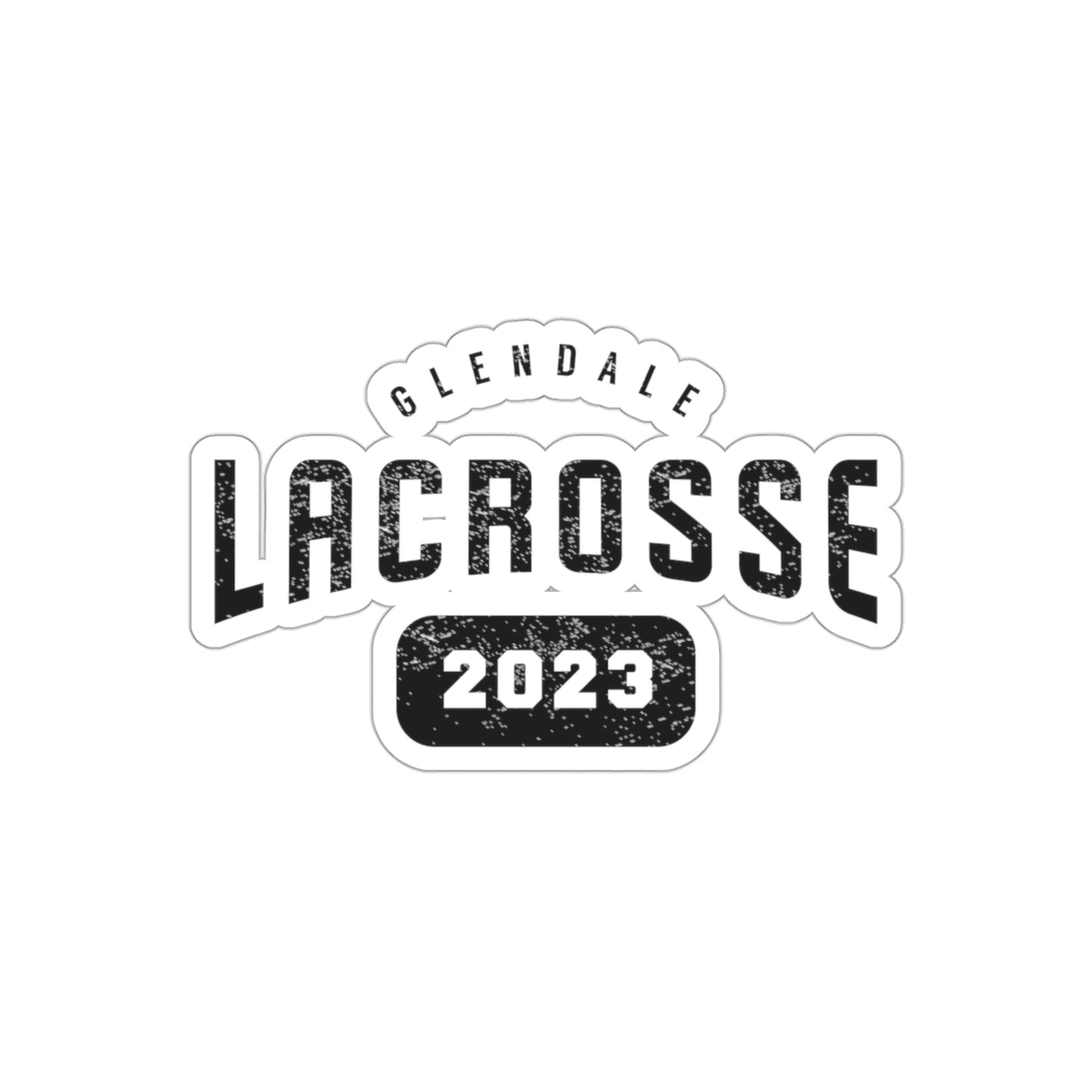 Glendale HS Lacrosse Die-Cut Stickers - Year