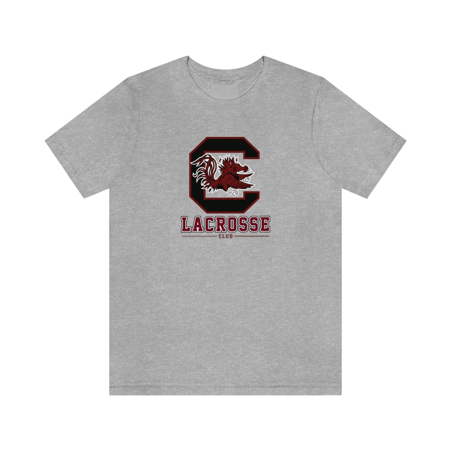 Adult Gamecocks Lacrosse Bella + Canvas Short Sleeve Cotton Tee