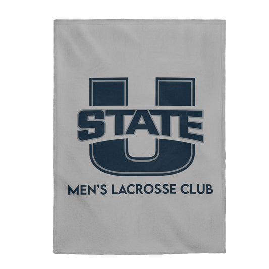 USU Lacrosse Velveteen Plush Blanket