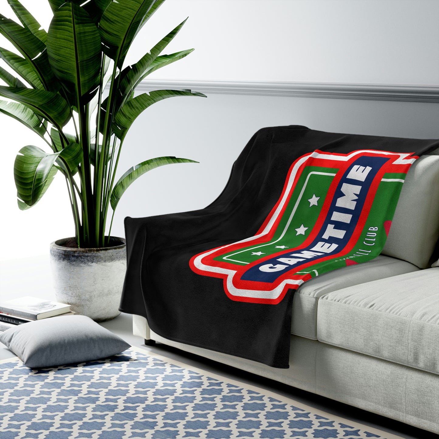 Gametime Baseball Club Velveteen Plush Blanket