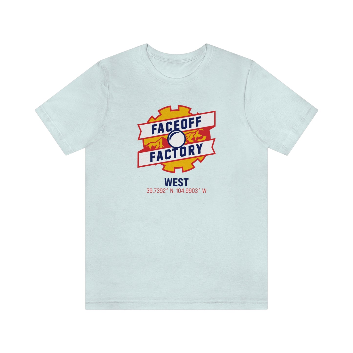 Adult Faceoff Factory Bella + Canvas Short Sleeve Cotton Tee - West