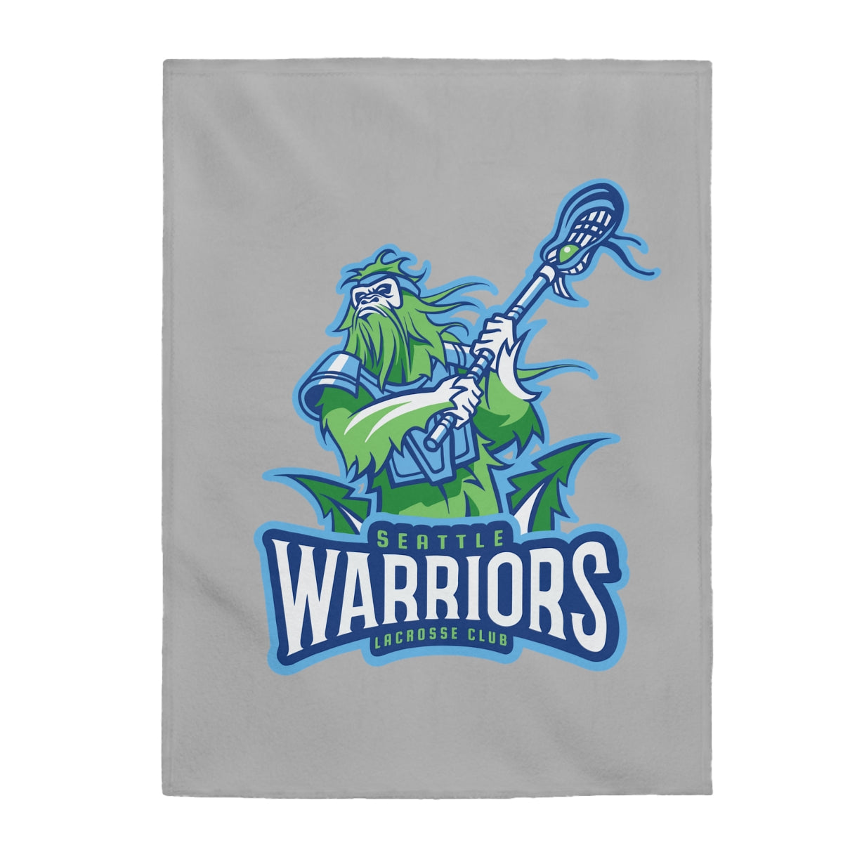 Seattle Warriors Lacrosse Velveteen Plush Blanket
