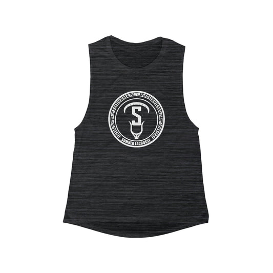 Women's Sumner Spartans Lacrosse Bella + Canvas Flowy Scoop Muscle Tank
