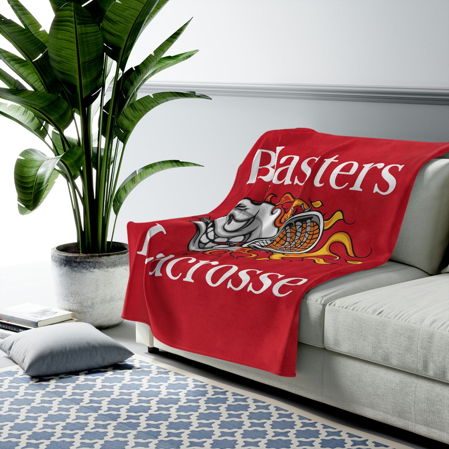 Blasters MS Lacrosse Velveteen Plush Blanket
