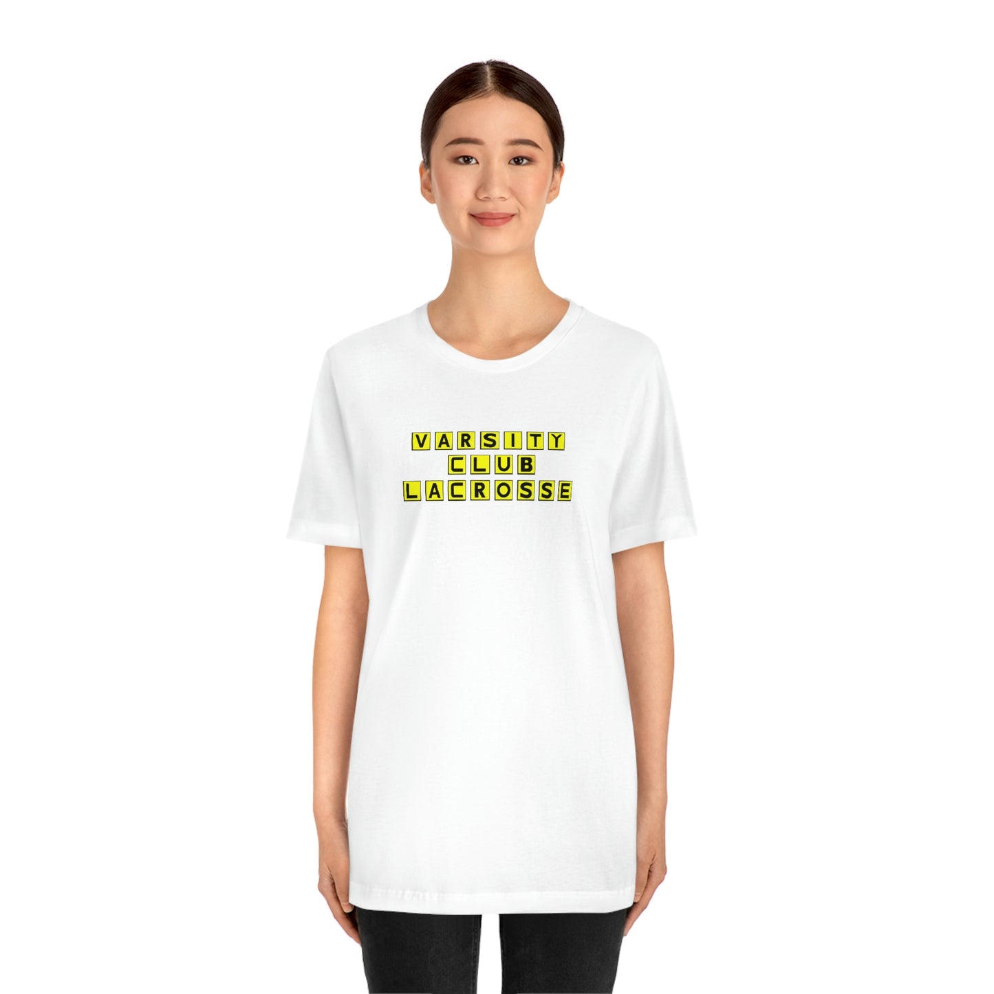 Adult Varsity Club Lacrosse Bella + Canvas Short Sleeve Cotton Tee - Waffle