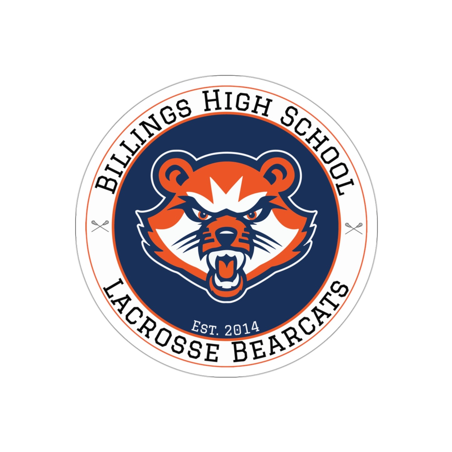 Billings Bearcats Lacrosse Die-Cut Stickers