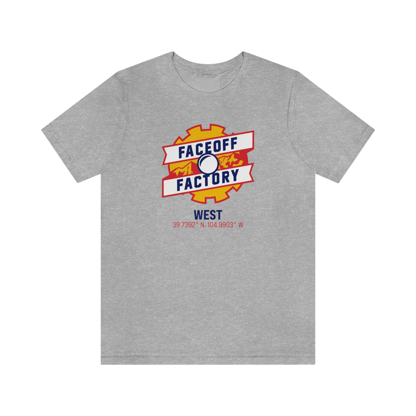 Adult Faceoff Factory Bella + Canvas Short Sleeve Cotton Tee - West