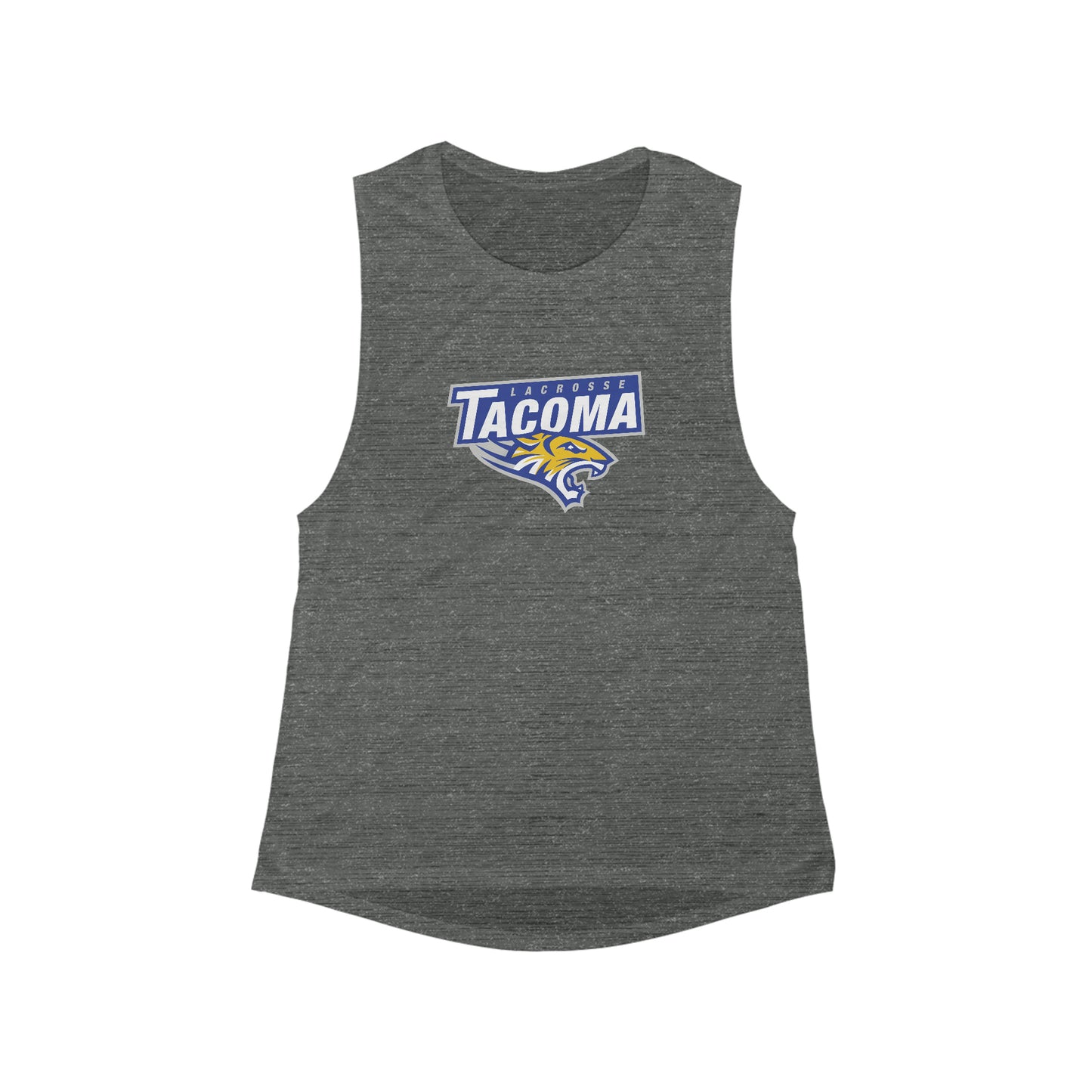 Women's Tacoma Tigers Lacrosse Bella + Canvas Flowy Scoop Muscle Tank