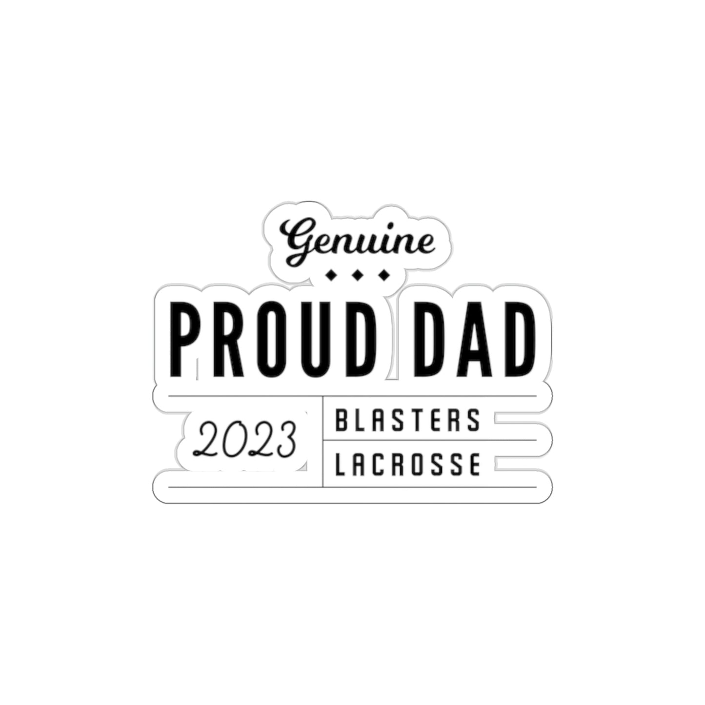 Blasters MS Lacrosse Die-Cut Stickers - Dad