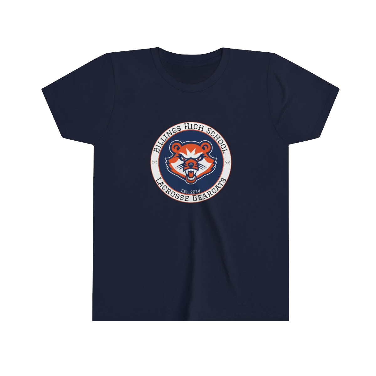 Youth Billings Bearcats Lacrosse Bella + Canvas Short Sleeve Tee
