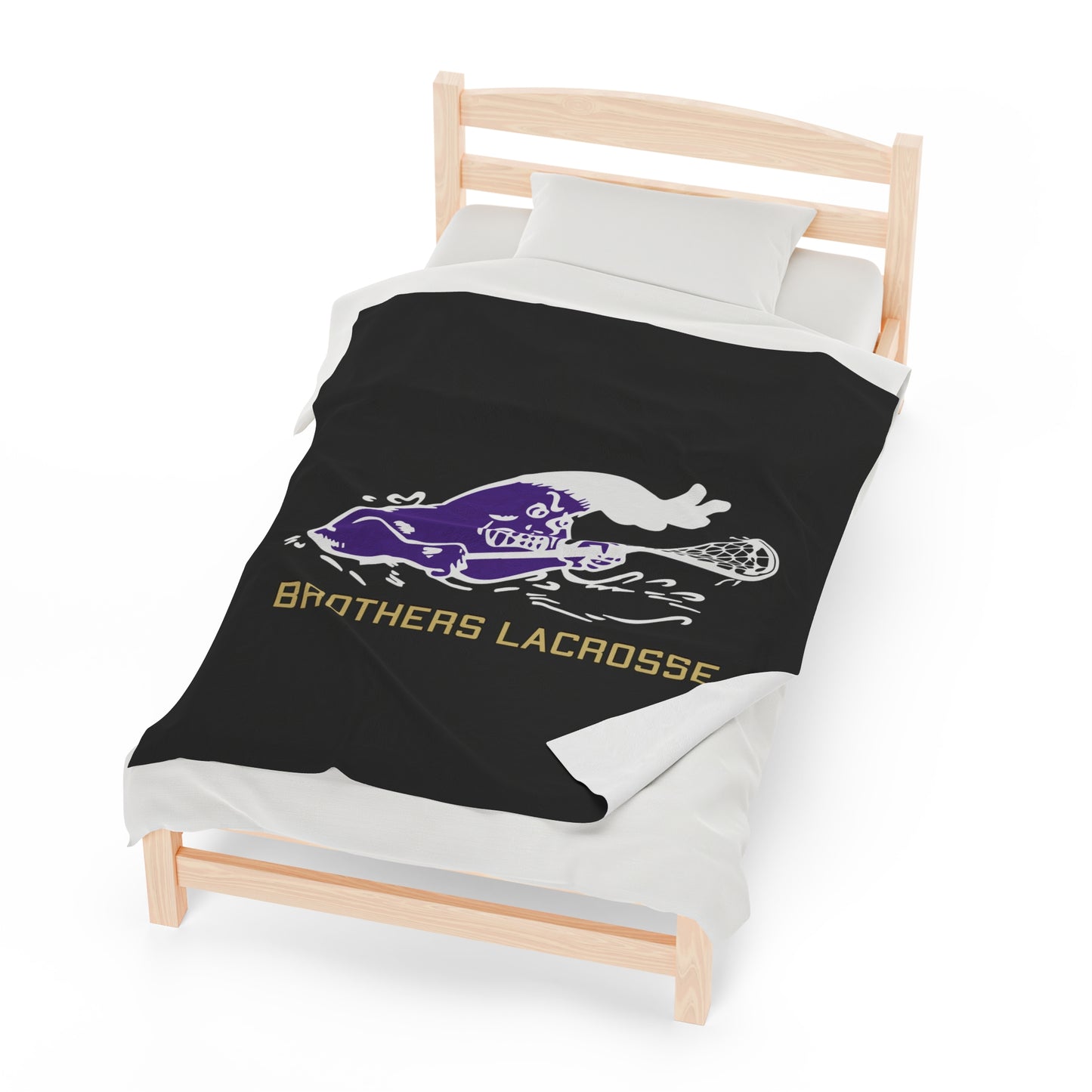 CBHS Lacrosse Wave Velveteen Plush Blanket