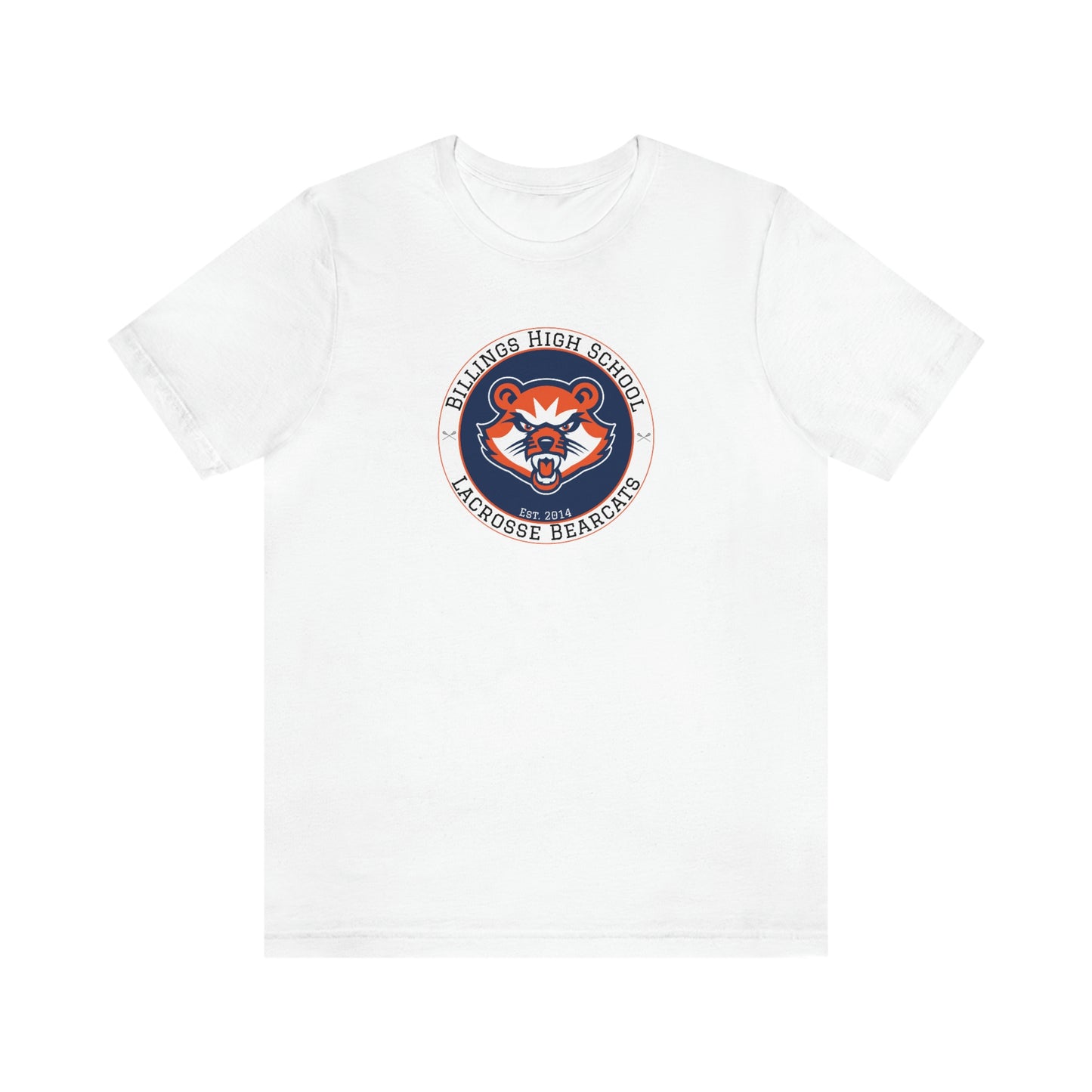 Adult Billings Bearcats Lacrosse Bella + Canvas Short Sleeve Cotton Tee