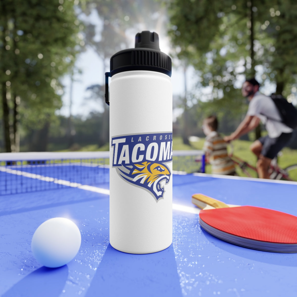Tacoma Tigers Lacrosse Stainless Steel Water Bottle - Sports Lid