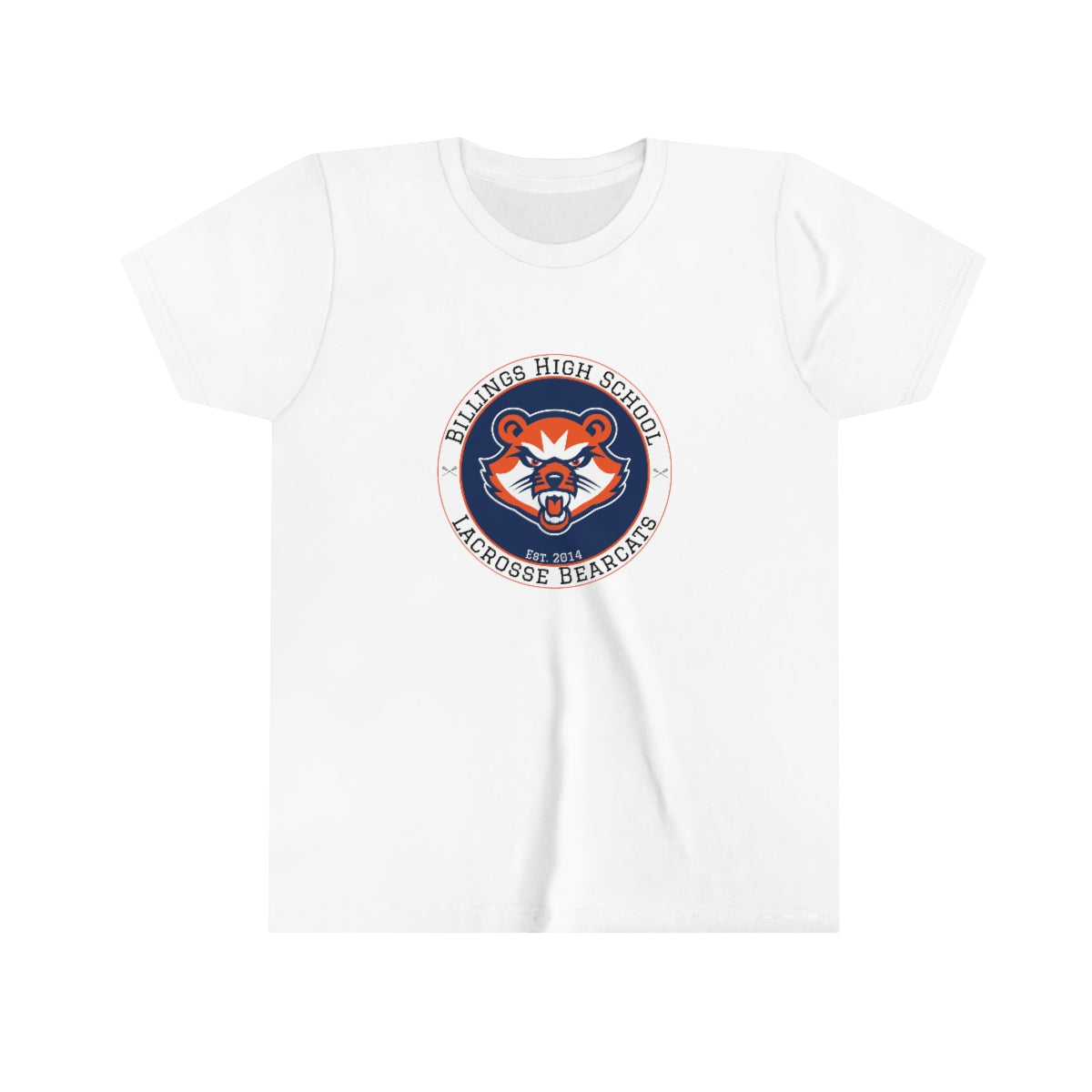 Youth Billings Bearcats Lacrosse Bella + Canvas Short Sleeve Tee