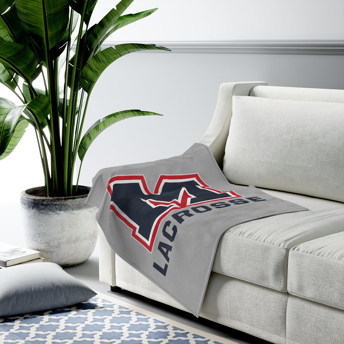 BMHS Lacrosse Velveteen Plush Blanket