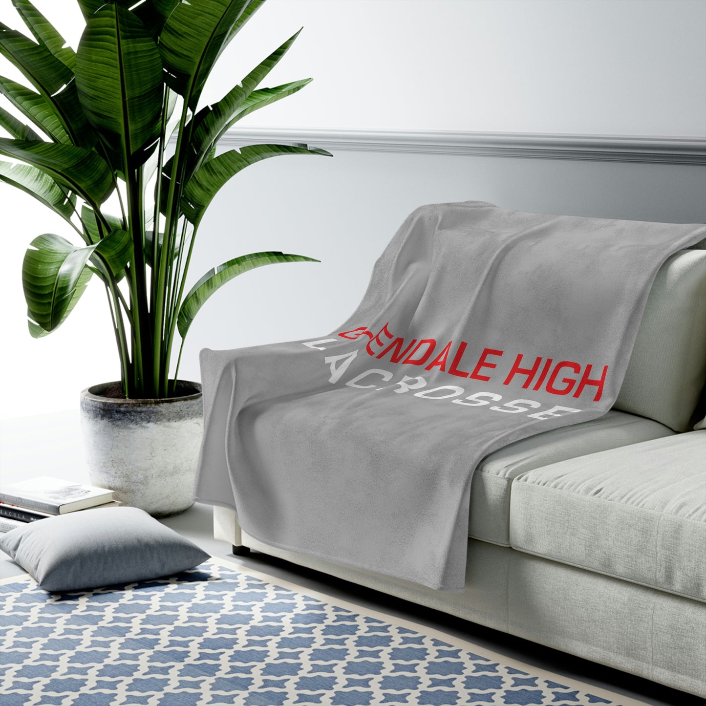 Glendale HS Lacrosse Velveteen Plush Blanket