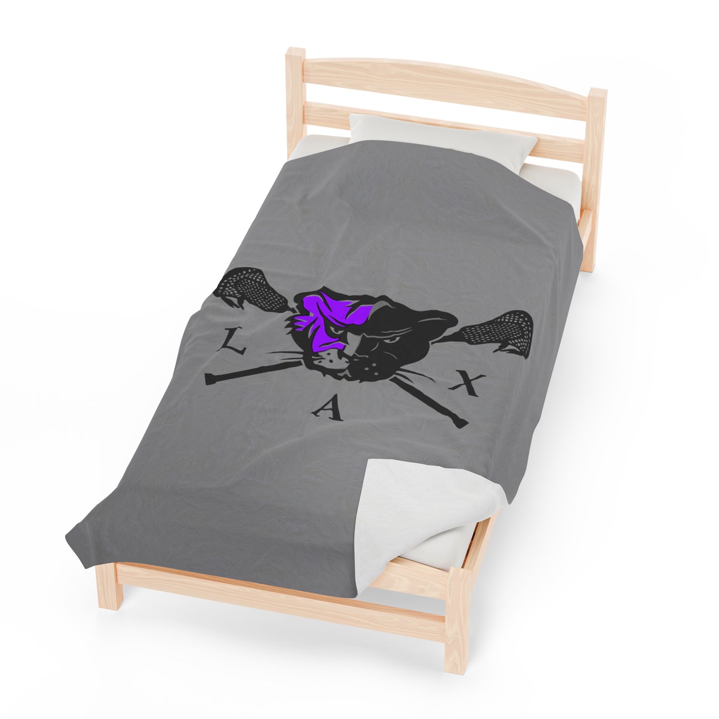 LaxCats Velveteen Plush Blanket