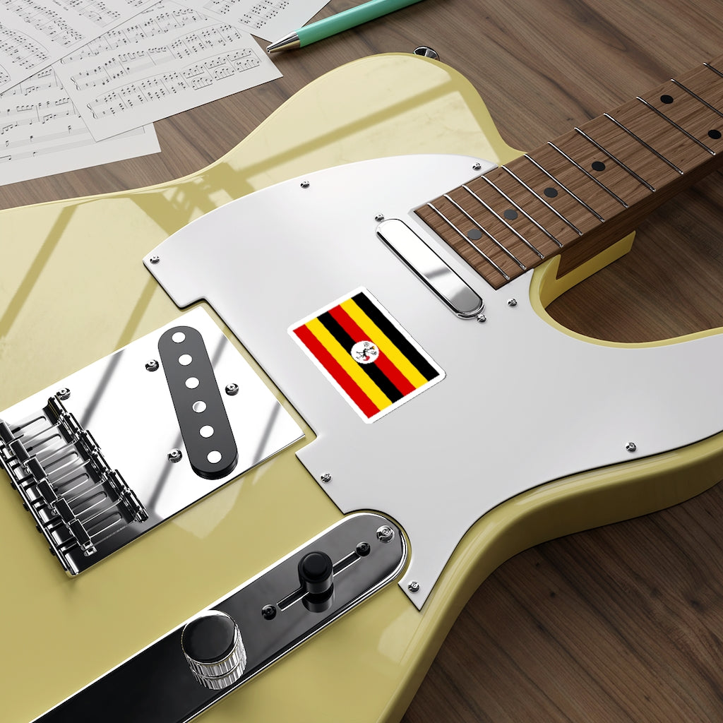 Uganda Lacrosse Flag Die-Cut Stickers