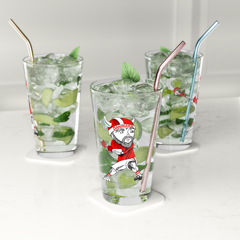 Danish Lacrosse Pint Glass - 16oz