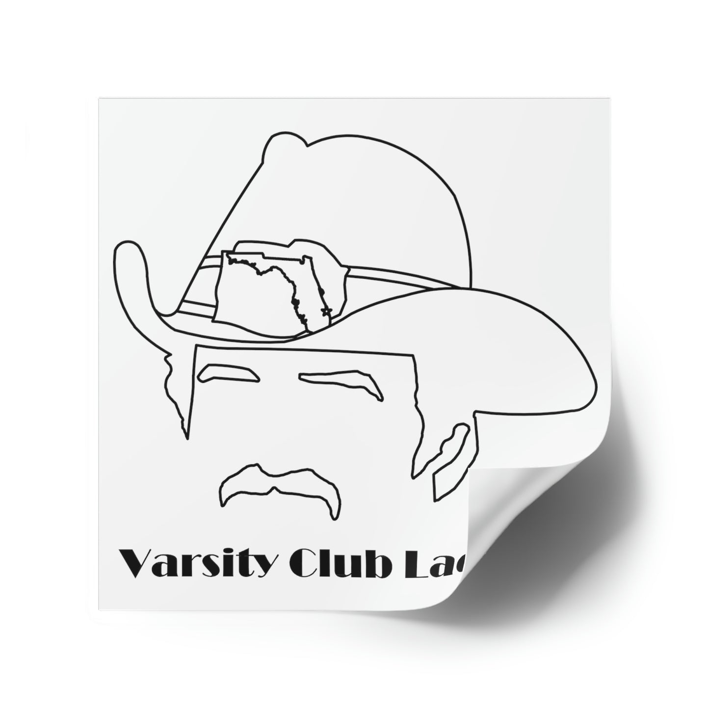Varsity Club Lacrosse Square Stickers -  Indoor\Outdoor