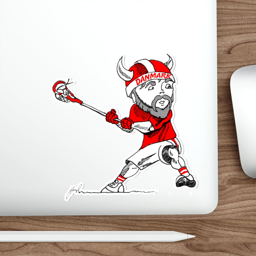 Danish Lacrosse Die-Cut Stickers