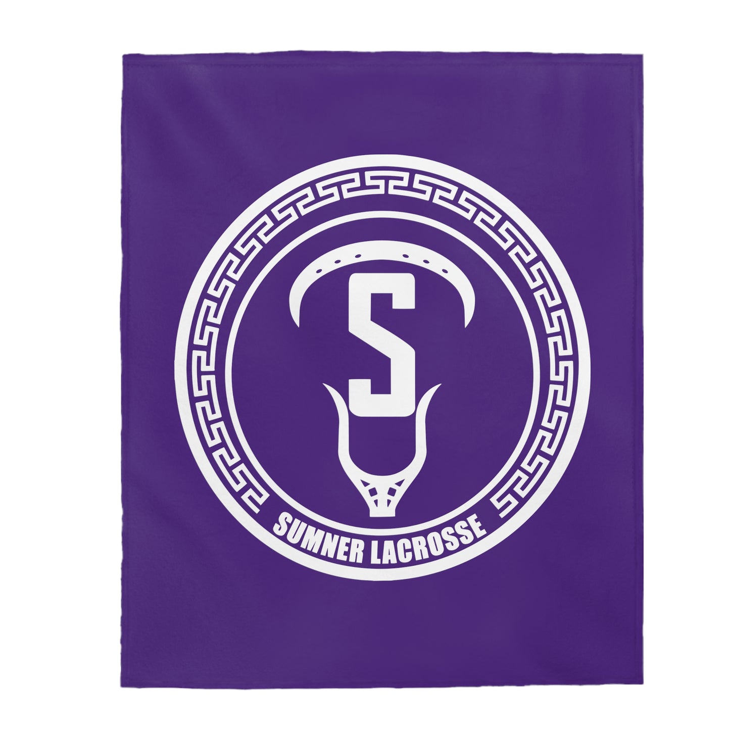 Sumner Spartans Lacrosse Velveteen Plush Blanket
